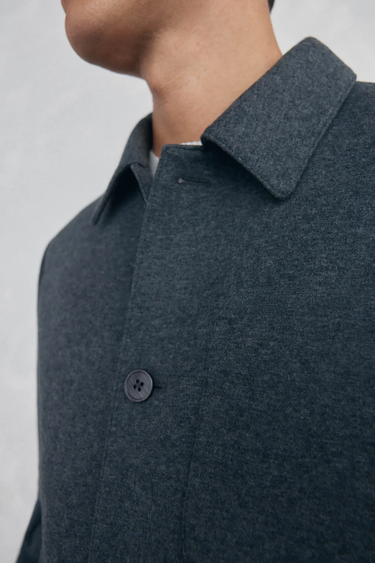 Sobrecamisa lana gris