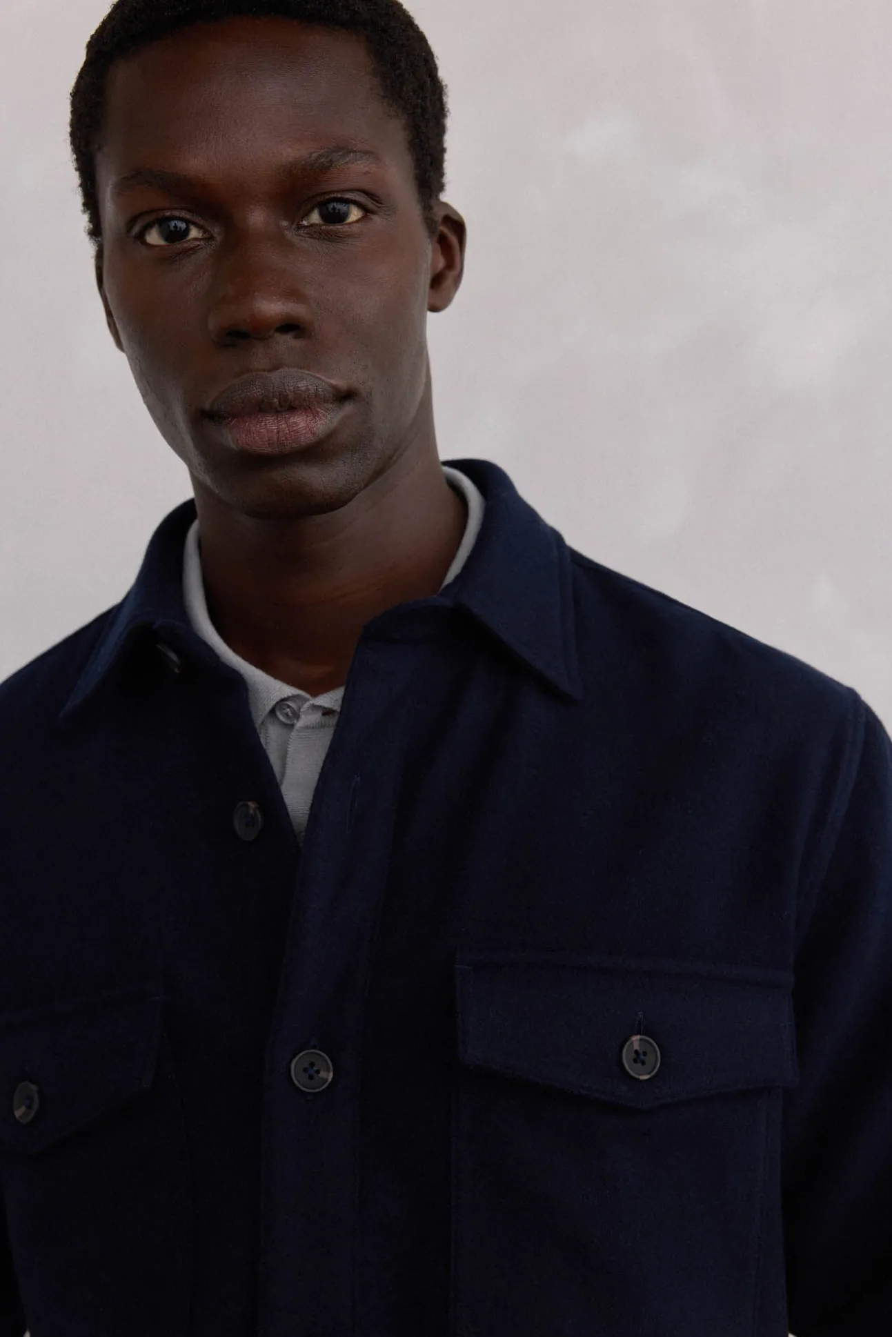 Sobrecamisa lana lisa