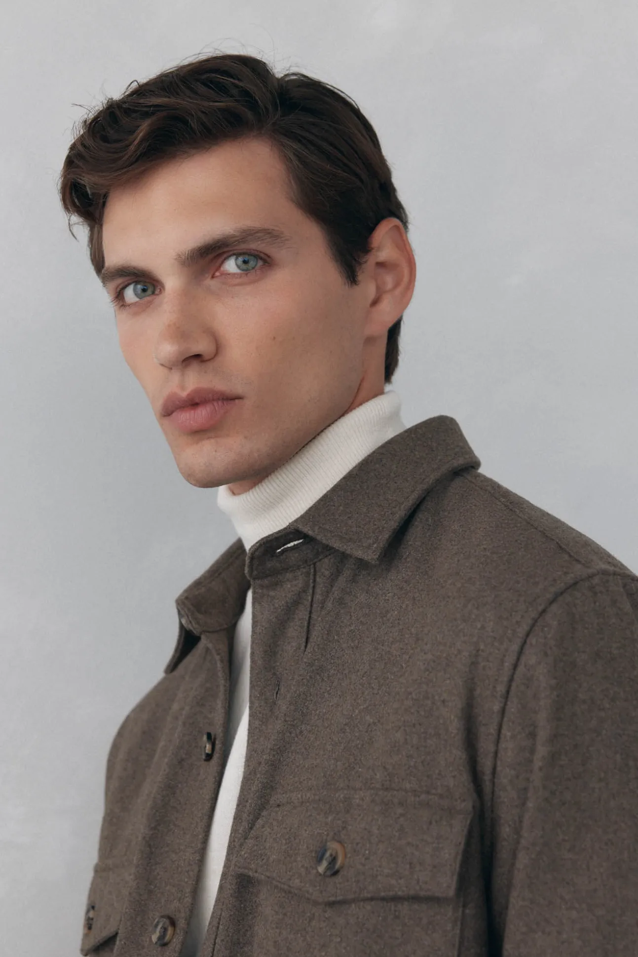 Sobrecamisa lana lisa