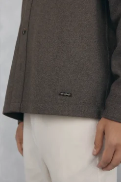 Sobrecamisa lana lisa