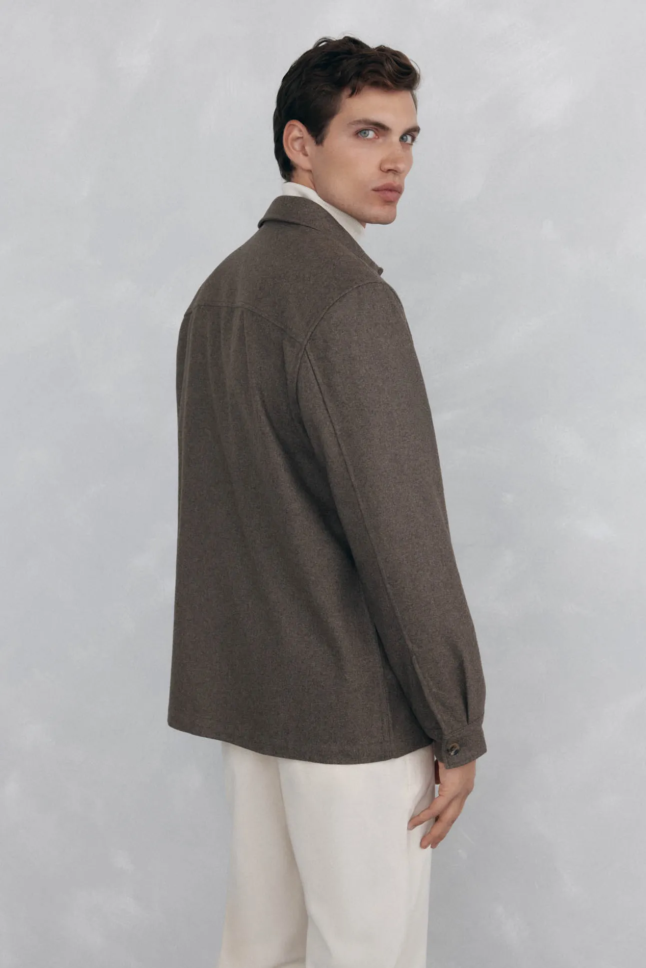 Sobrecamisa lana lisa