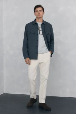 Sobrecamisa lana lisa