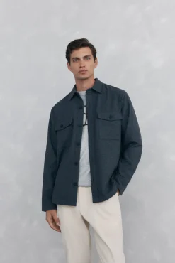 Sobrecamisa lana lisa