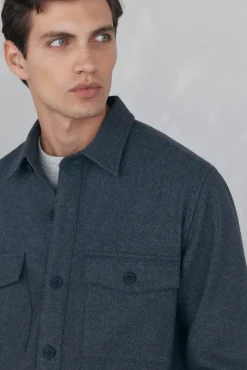 Sobrecamisa lana lisa