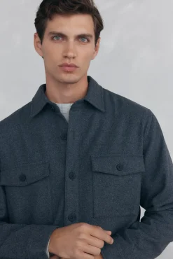 Sobrecamisa lana lisa