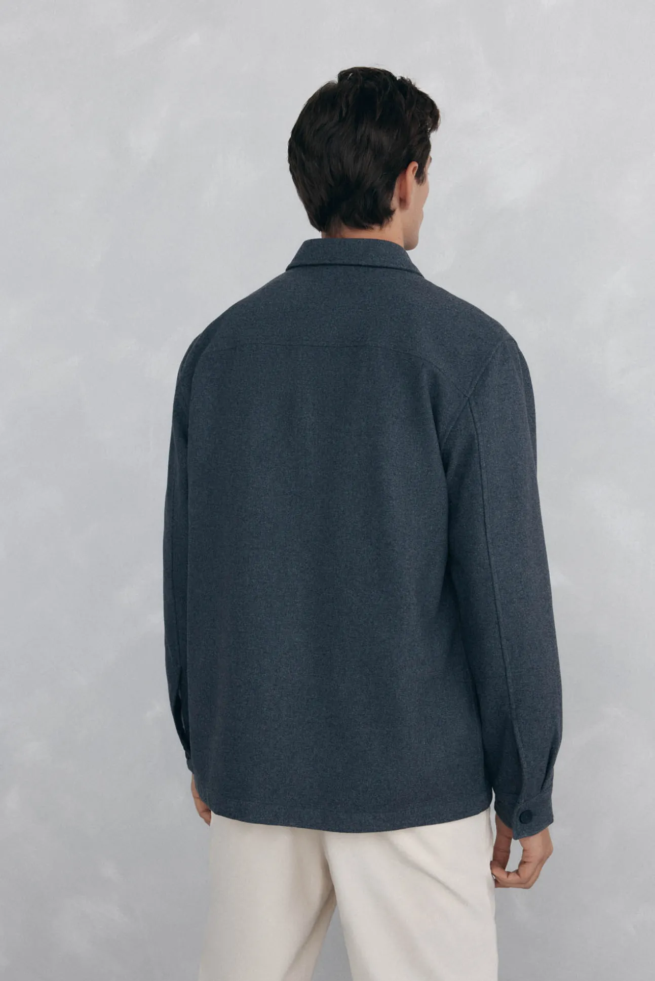 Sobrecamisa lana lisa