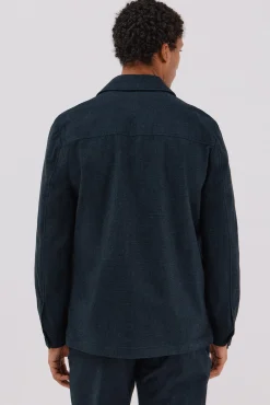 Sobrecamisa microcuadro algodón