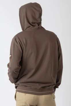 Sudadera abierta con capucha y bolsillos