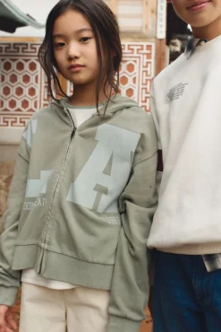 Sudadera abierta "LA" niña