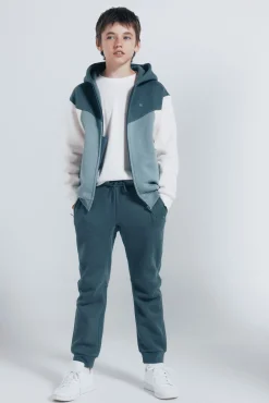 Sudadera capucha cortes niño