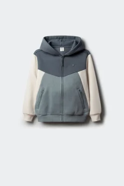 Sudadera capucha cortes niño