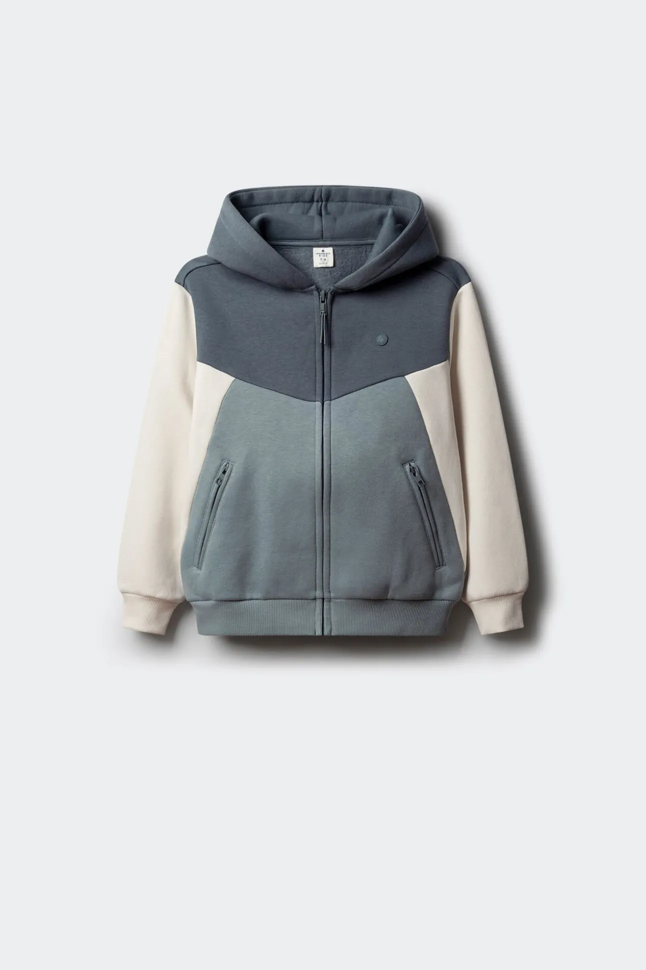 Sudadera capucha cortes niño