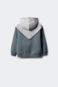 Sudadera capucha cortes niño