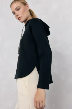 Sudadera capucha logo soft touch