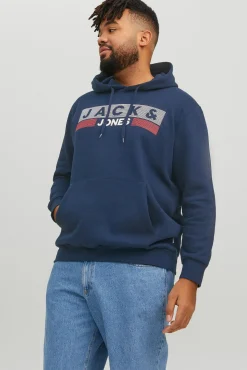 Sudadera capucha print logo PLUS