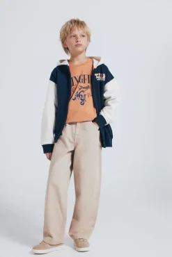 Sudadera capucha varsity niño