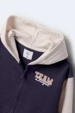 Sudadera capucha varsity niño