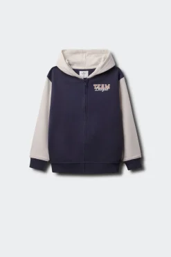 Sudadera capucha varsity niño