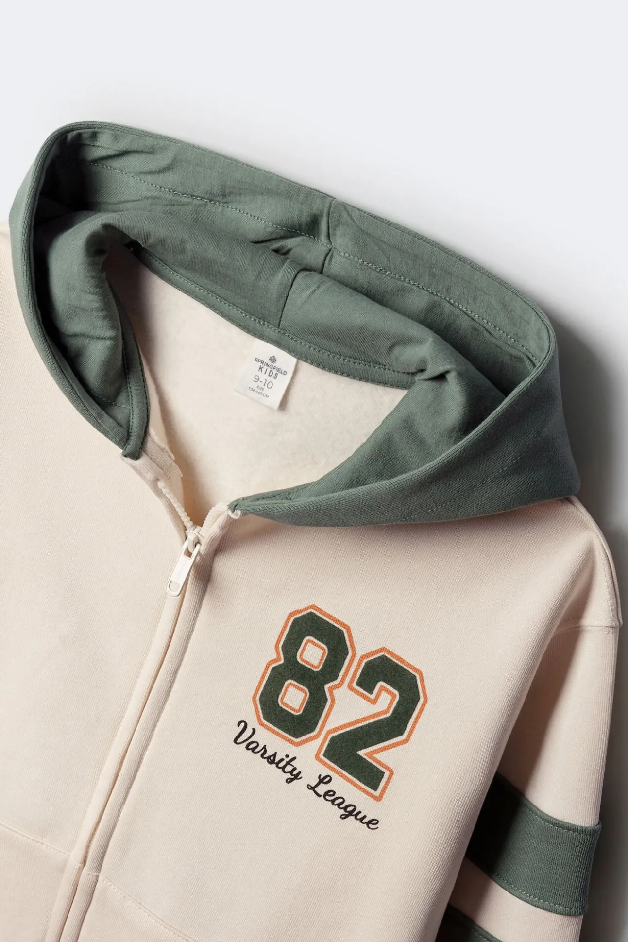 Sudadera capucha varsity niño