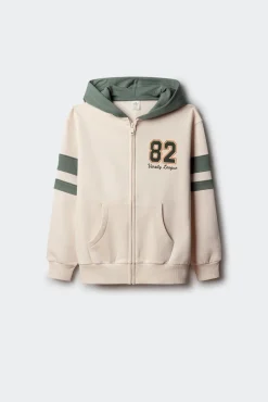 Sudadera capucha varsity niño