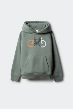 Sudadera con capucha bici niño