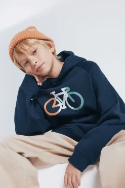 Sudadera con capucha bici niño