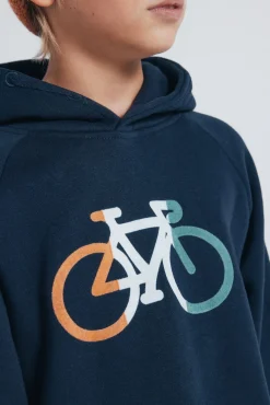 Sudadera con capucha bici niño