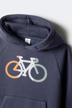 Sudadera con capucha bici niño