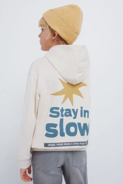 Sudadera con capucha frase niño