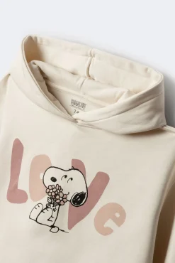 Sudadera con capucha snoopy niña.