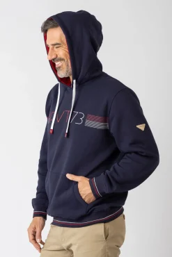 Sudadera con capucha y bolsillos