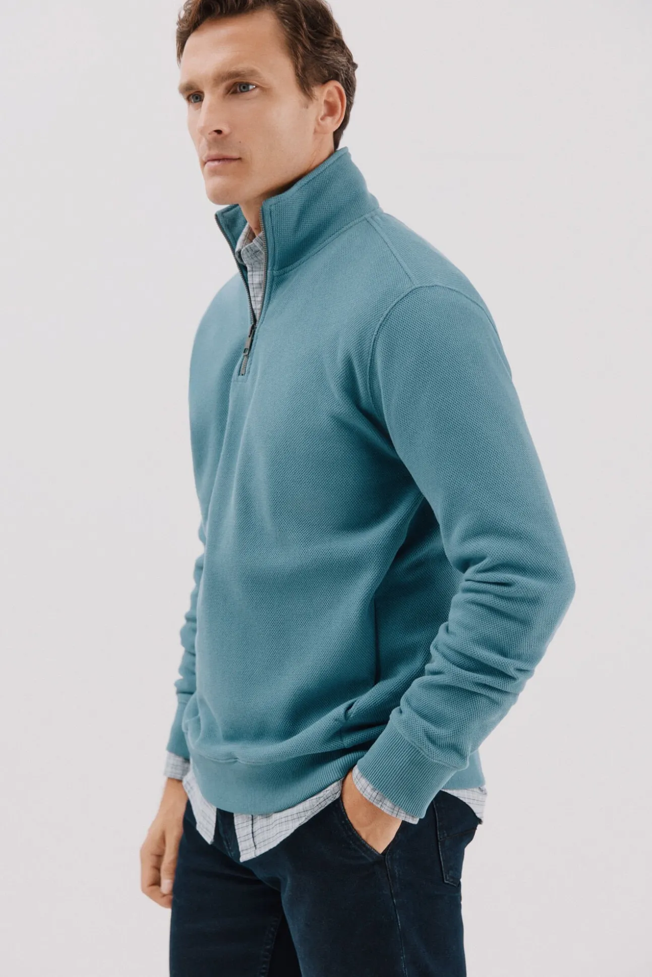 Sudadera cuello cremallera