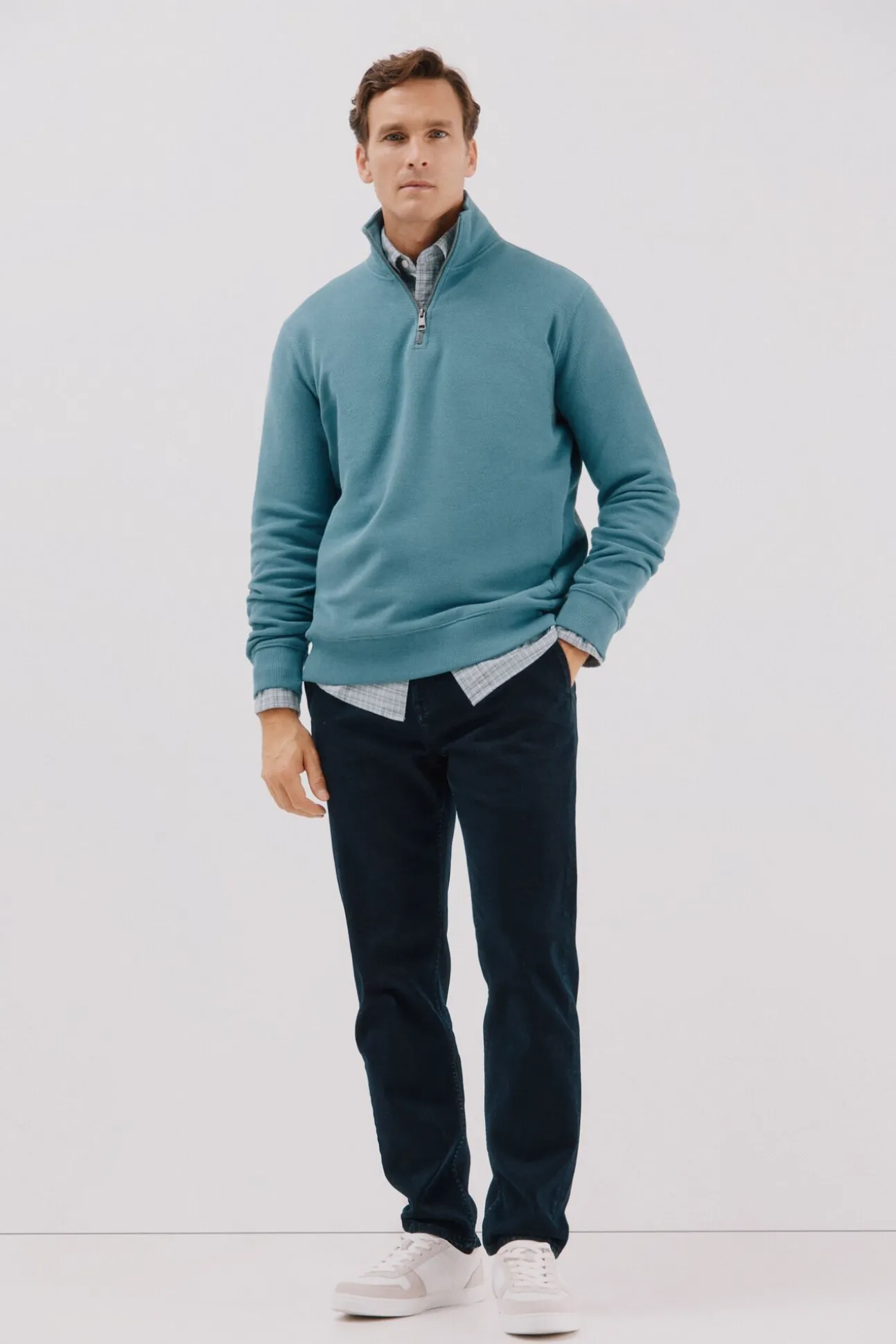 Sudadera cuello cremallera