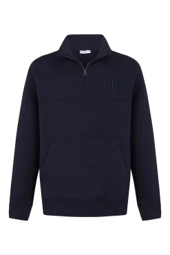 Sudadera cuello cremallera tejido técnico