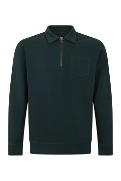 Sudadera cuello polo cremallera