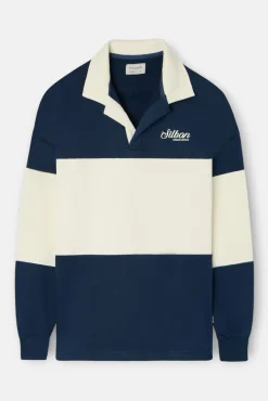 Sudadera cuello polo relaxed fit panel