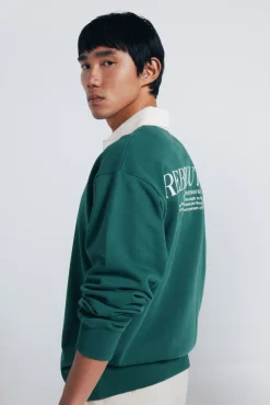 Sudadera cuello rugby