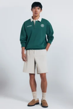 Sudadera cuello rugby