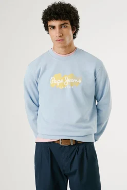 Sudadera de cuello redondo con logo y estampado.