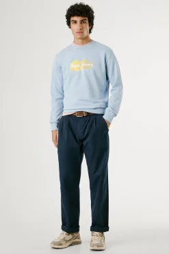 Sudadera de cuello redondo con logo y estampado.