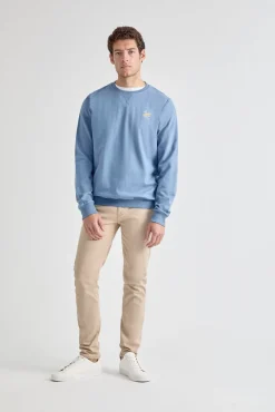 Sudadera de cuello redondo estampada