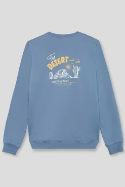 Sudadera de cuello redondo estampada