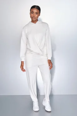 Sudadera drapeado blanco