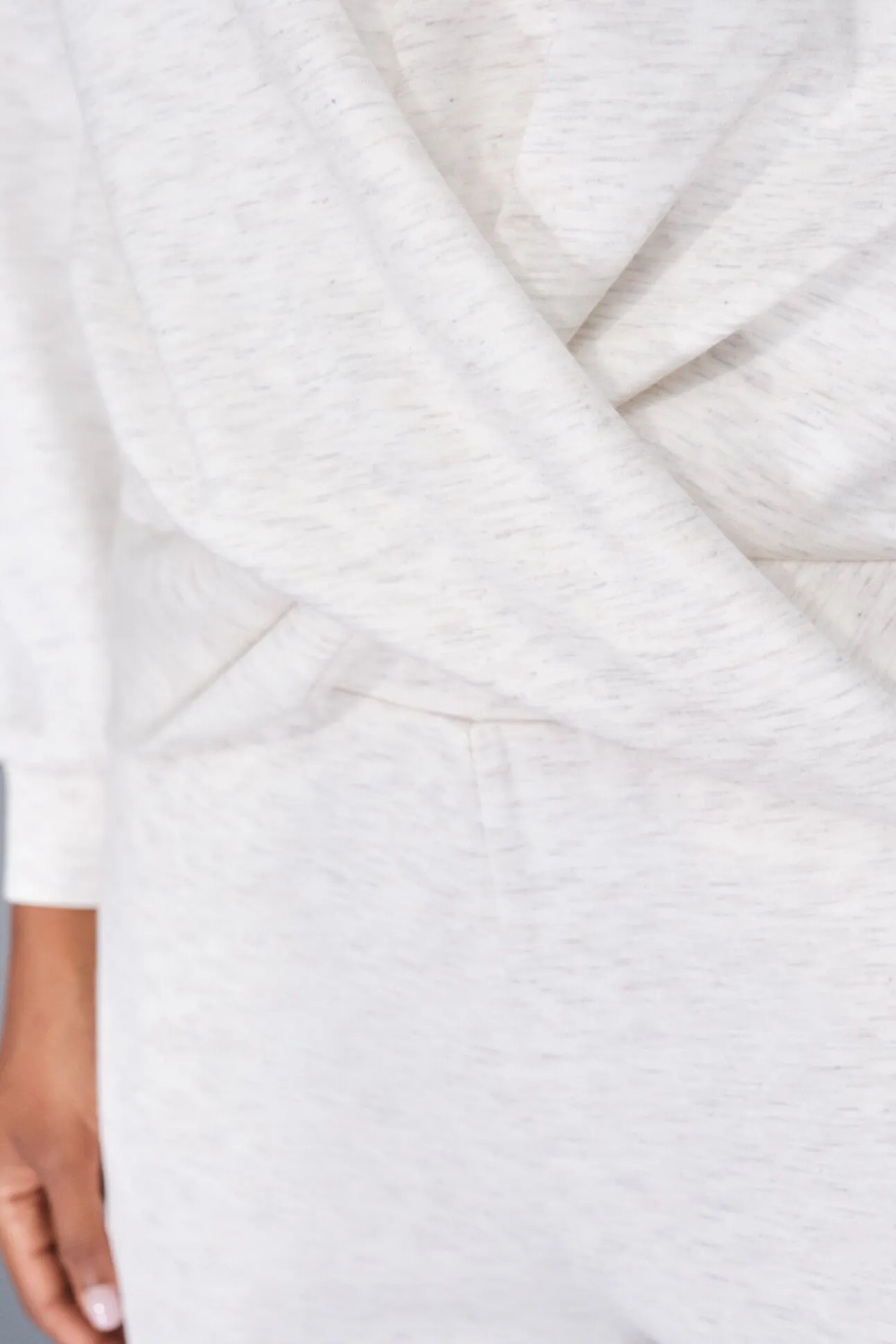 Sudadera drapeado blanco