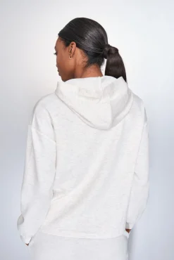 Sudadera drapeado blanco