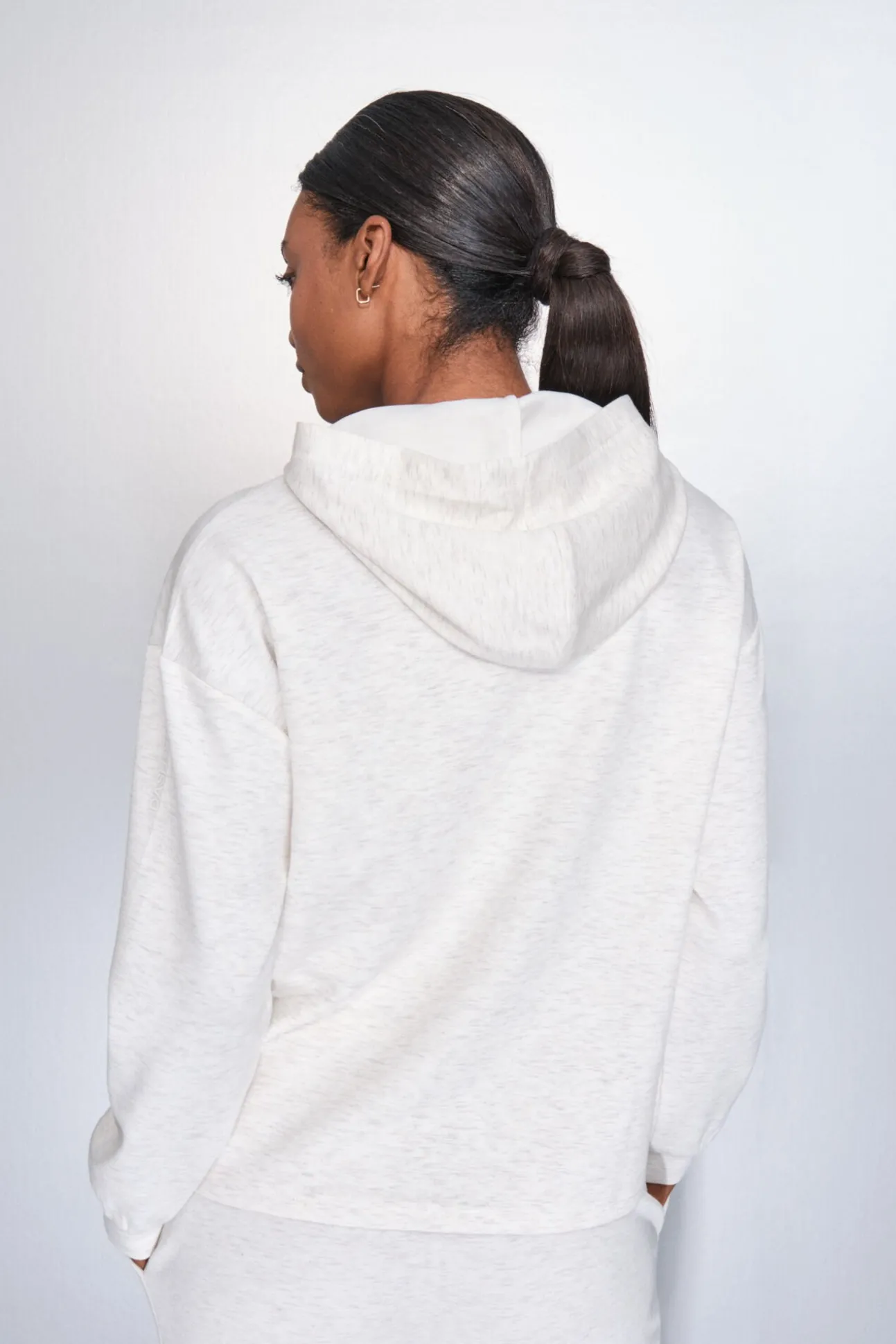 Sudadera drapeado blanco