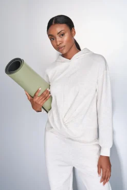 Sudadera drapeado blanco