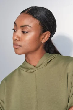 Sudadera drapeado kaki