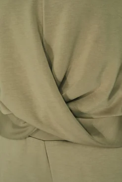 Sudadera drapeado kaki