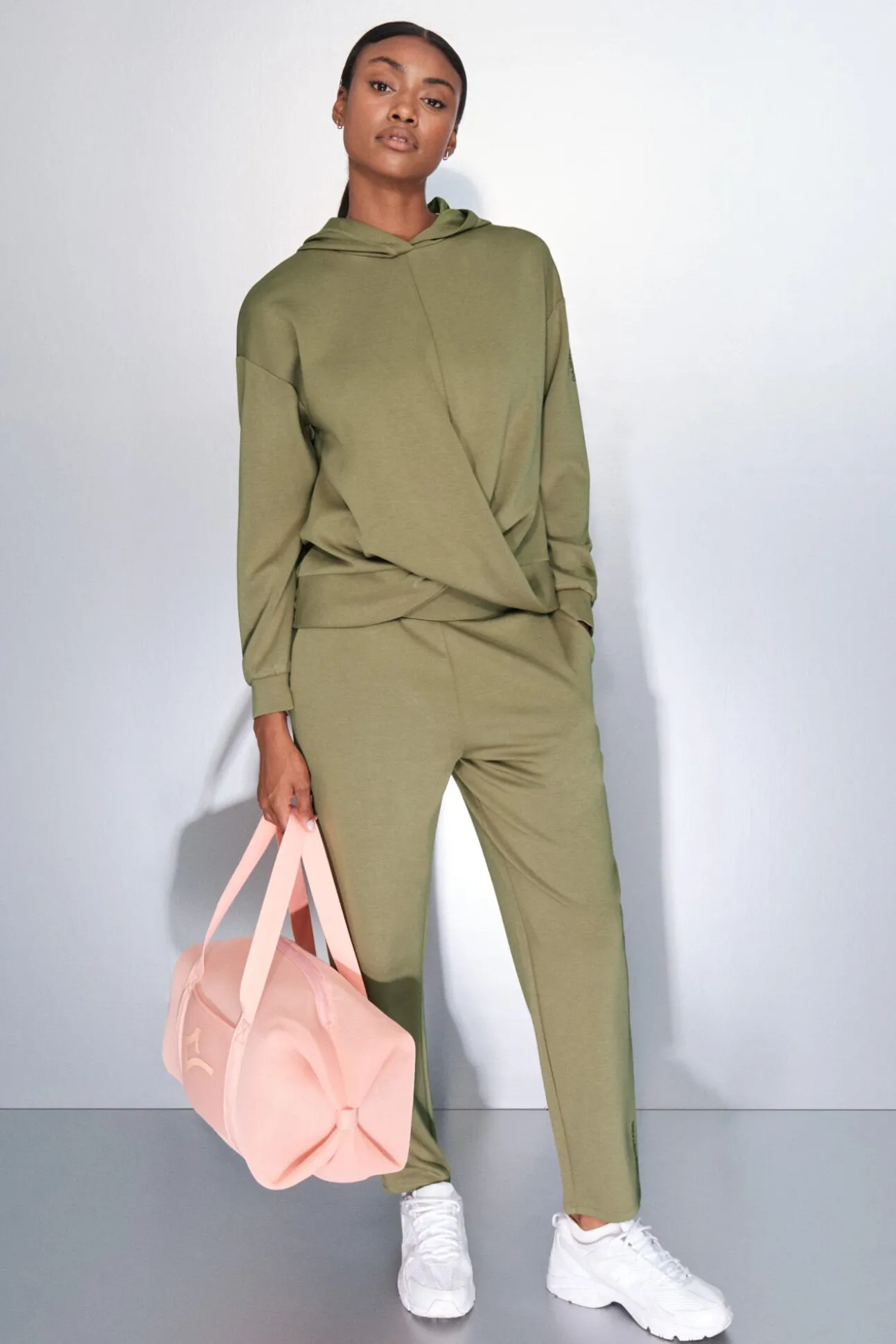 Sudadera drapeado kaki